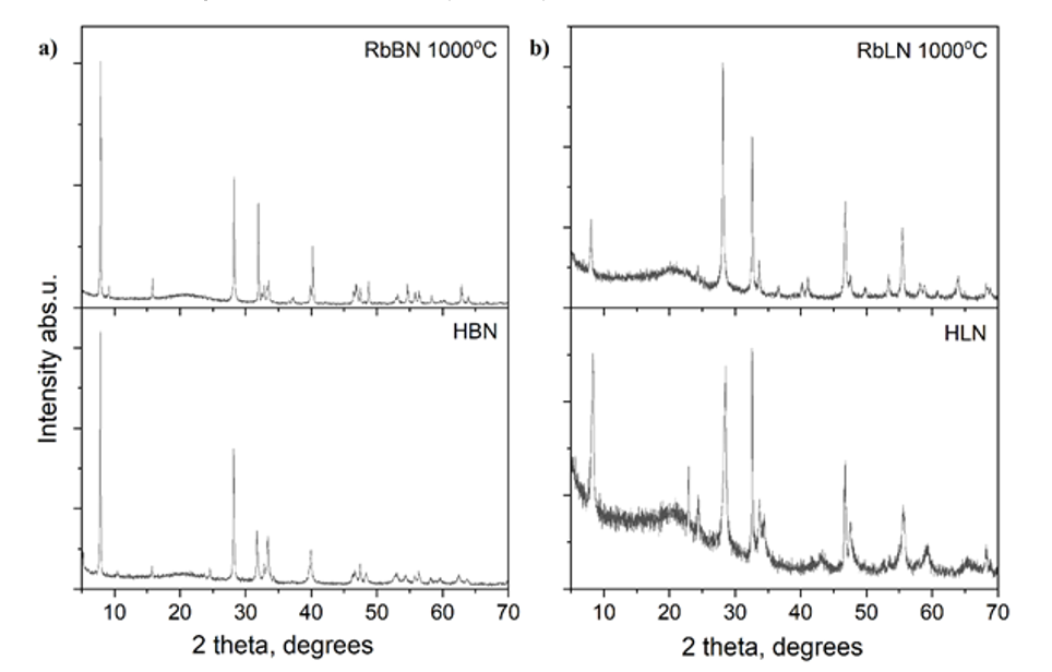 LAYERED PEROVSKITES WITH THE DIONE-JACOBSON STRUCTURE RbANb2O7  (A = Bi3+, La3+): SYNTHESIS, PHASE FORMATION, ION-EXCHANGE REACTIONS
